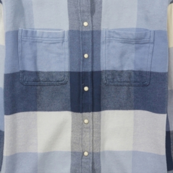 NWT - American Eagle Blue Oversized Flannel Shirt - SZ L - Picture 6 of 8